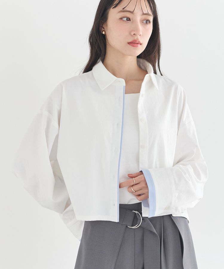 earth music&ecology「パイピングショートシャツ」|シャツ・ブラウス|