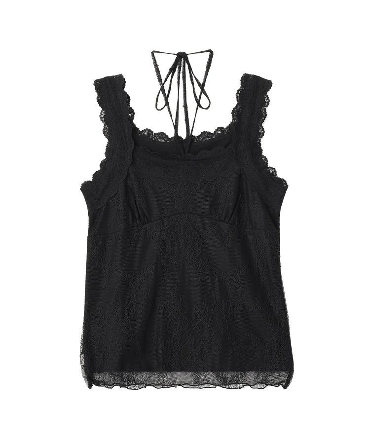 earth music&ecology「総レースホルターネックキャミソール」|インナー|