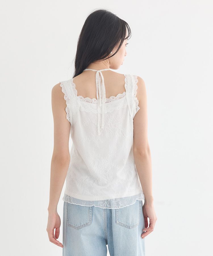 earth music&ecology「総レースホルターネックキャミソール」|インナー|