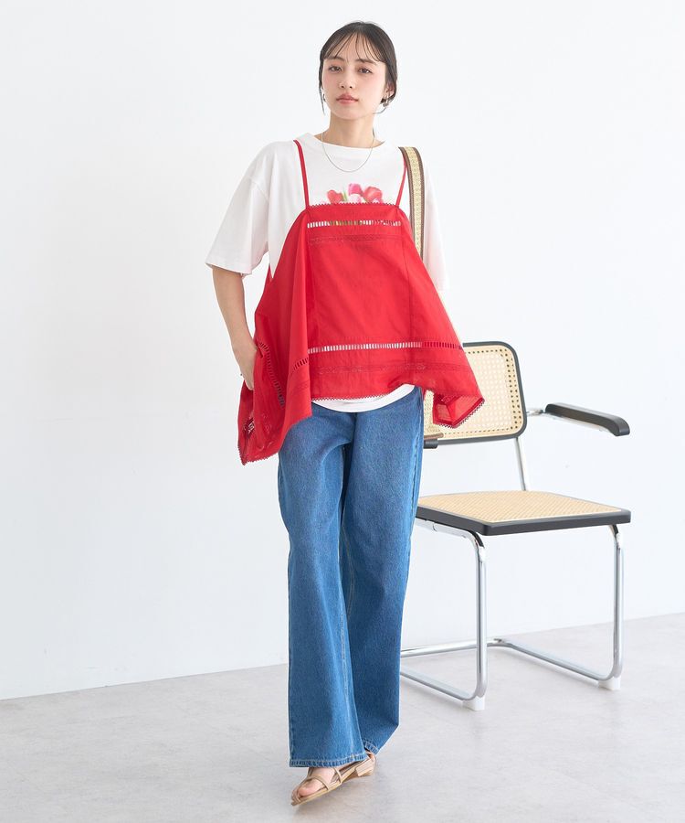 earth music&ecology「ハンカチデザインキャミビスチェ」|ベスト・ジレ|