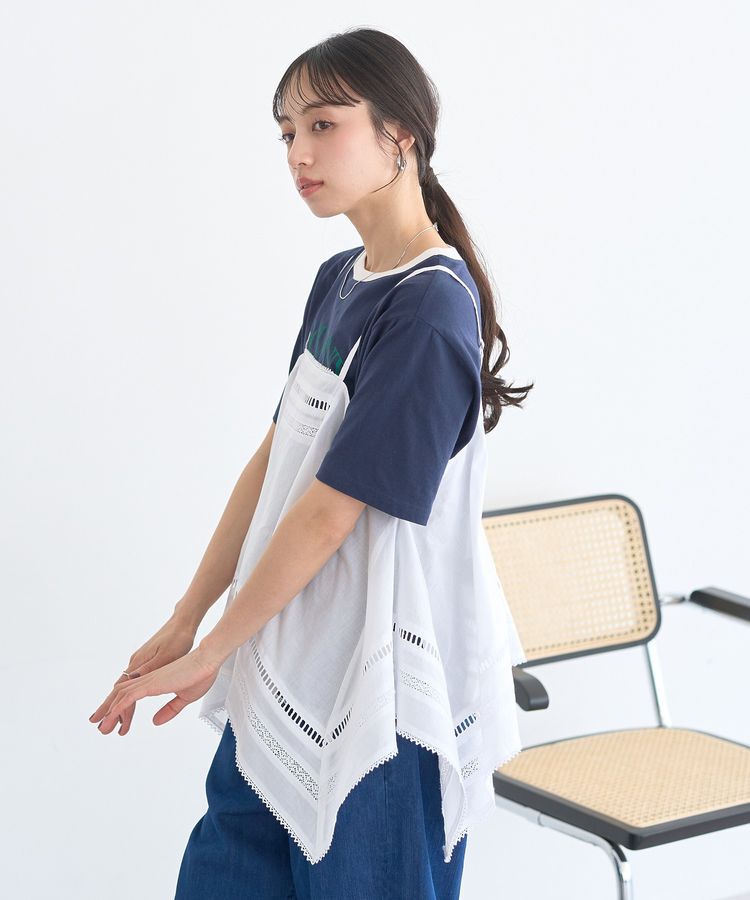 earth music&ecology「ハンカチデザインキャミビスチェ」|ベスト・ジレ|