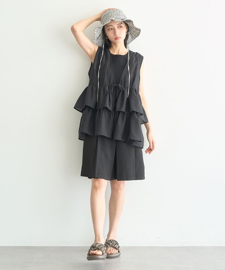 earth music&ecology「フリルティアードベスト」|ベスト・ジレ|