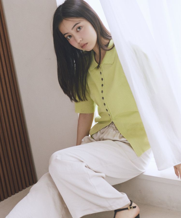 earth music&ecology「前後2WAYポロニット」|ニット・セーター|