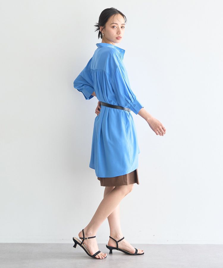 earth music&ecology「スタンドカラーオーバーチュニックシャツ」|シャツ・ブラウス|