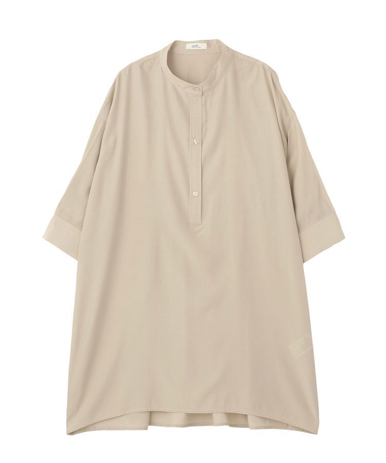 earth music&ecology「スタンドカラーオーバーチュニックシャツ」|シャツ・ブラウス|
