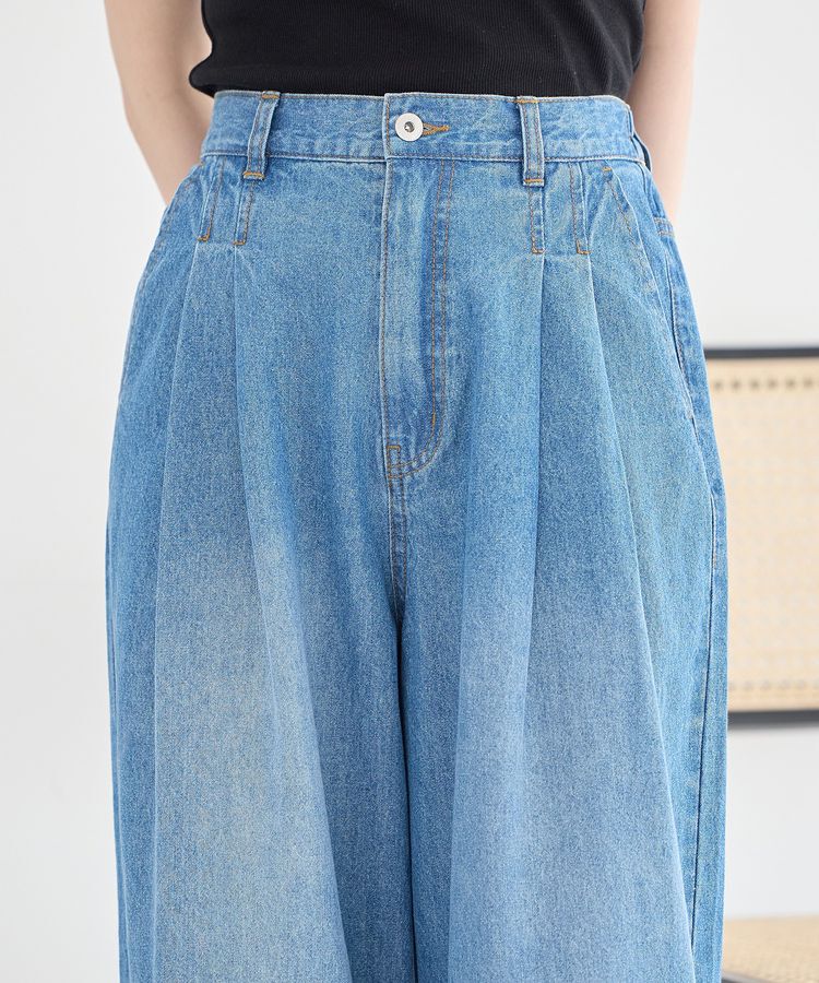 earth music&ecology「イージータックワイドデニム」|デニム|