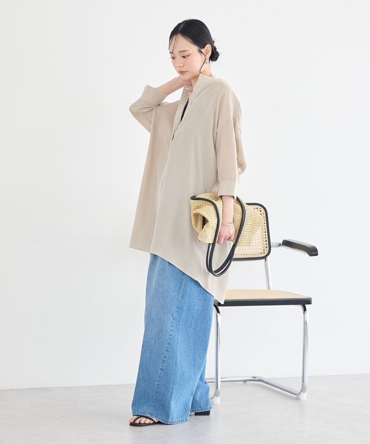 earth music&ecology「イージータックワイドデニム」|デニム|