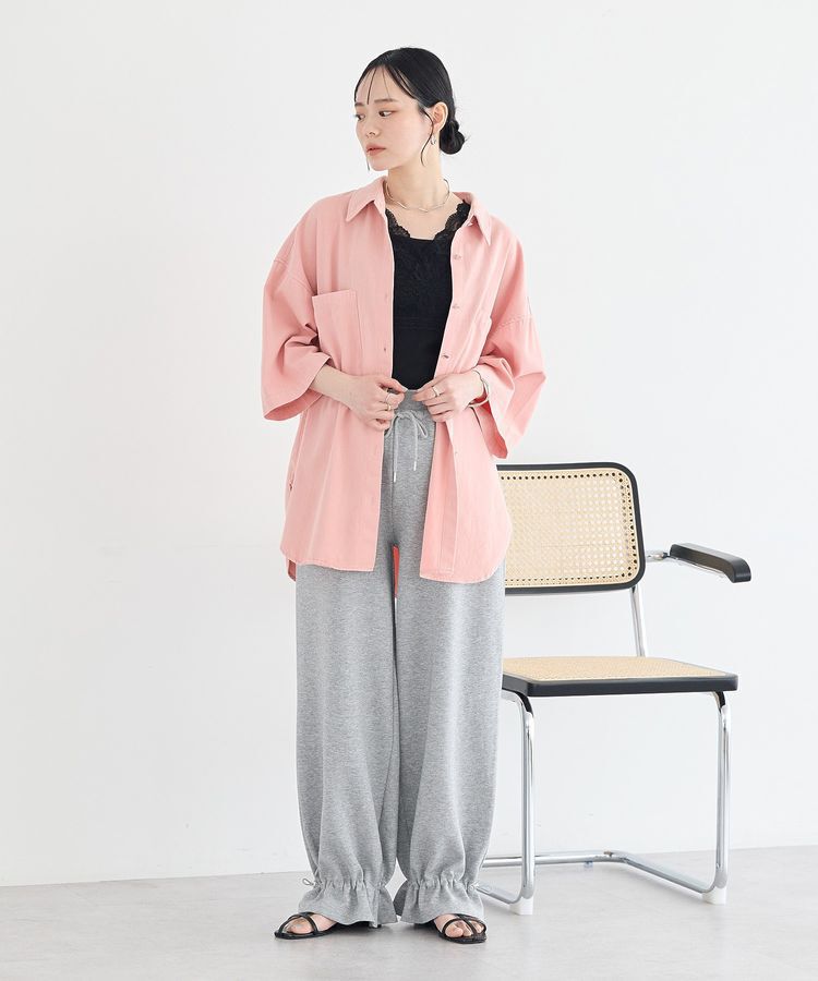 earth music&ecology「5分袖デニムシャツ」|シャツ・ブラウス|