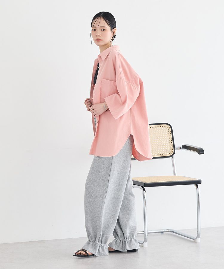 earth music&ecology「5分袖デニムシャツ」|シャツ・ブラウス|