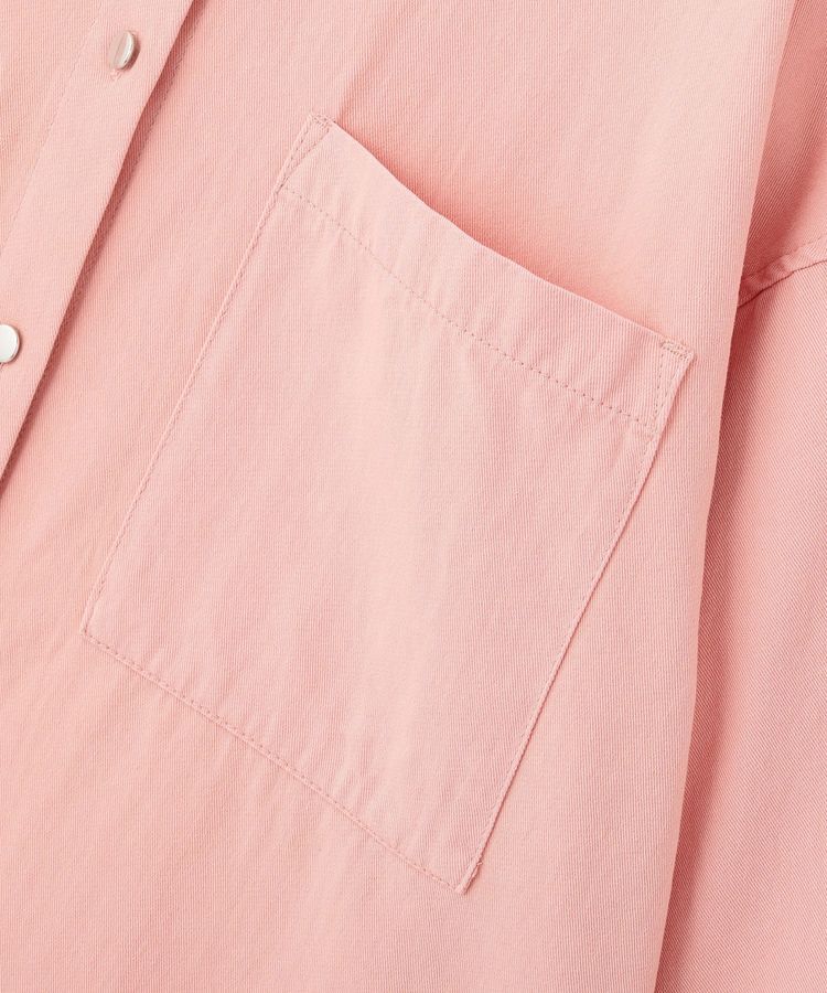 earth music&ecology「5分袖デニムシャツ」|シャツ・ブラウス|