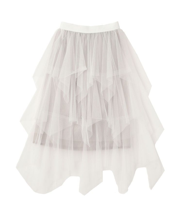 earth music&ecology「2wayレイヤードチュールスカート」|スカート|