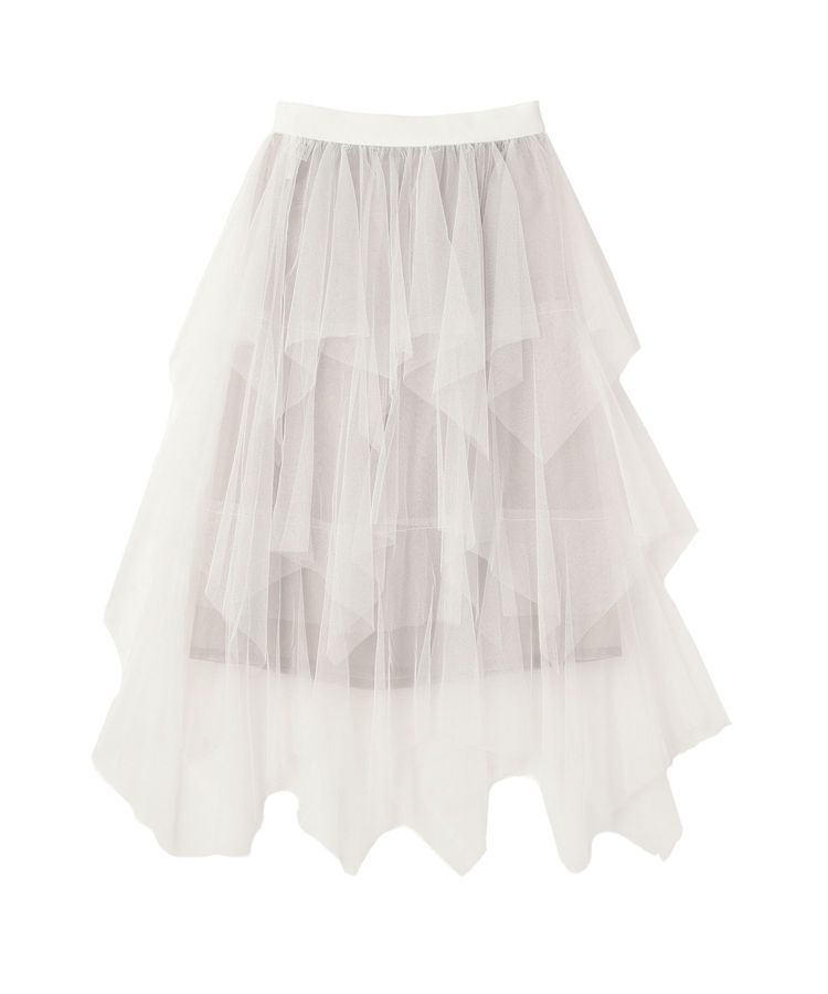 earth music&ecology「2wayレイヤードチュールスカート」|スカート|
