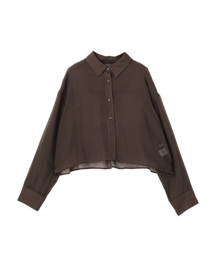 earth music&ecology「【WEB限定】シアーショートシャツ」|シャツ・ブラウス|Brown