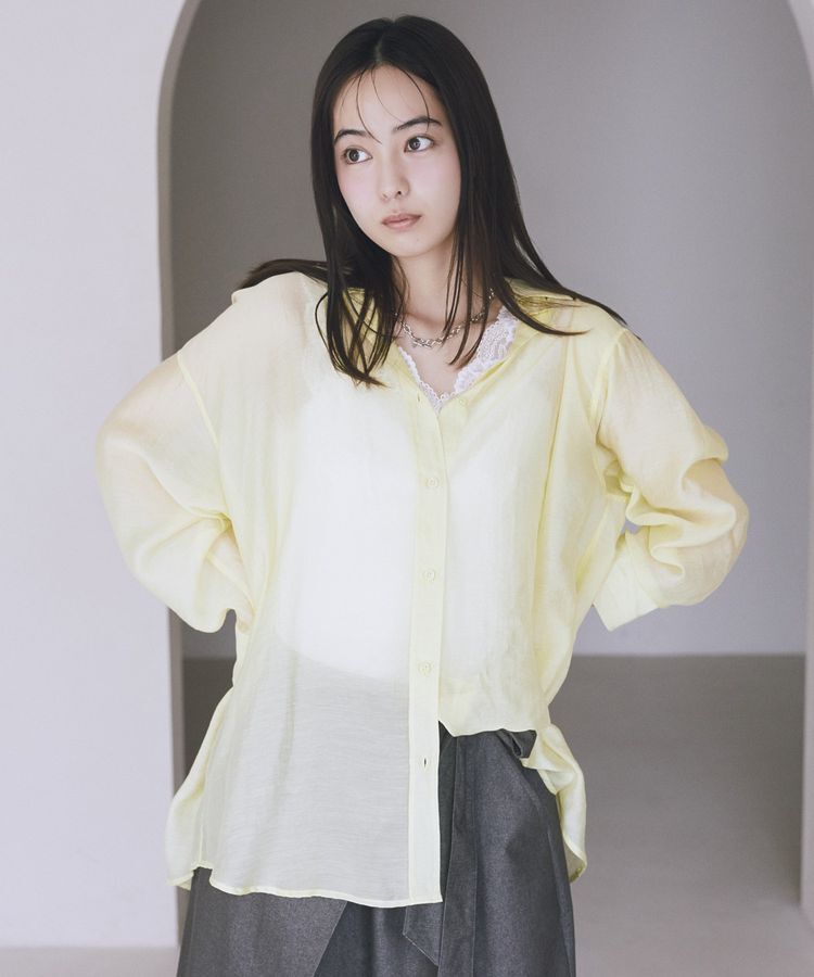 earth music&ecology「シアーシャツ」|シャツ・ブラウス|Yellow