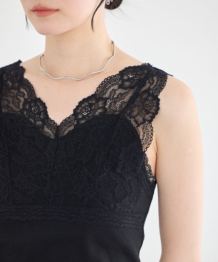 earth music&ecology「前後2WAYレースタンクトップ」|インナー|