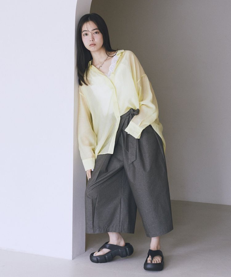 earth music&ecology「前後2WAYレースタンクトップ」|インナー|