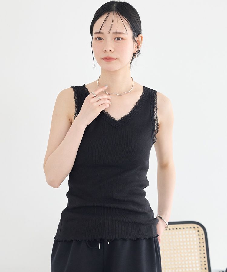 earth music&ecology「前後2WAYレースタンクトップ」|インナー|