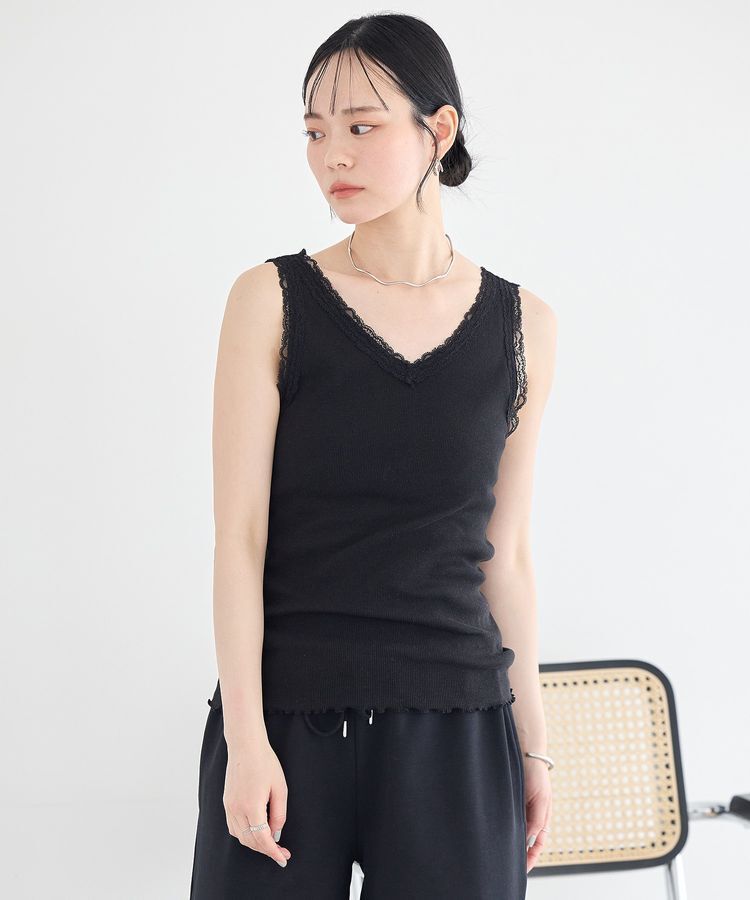 earth music&ecology「前後2WAYレースタンクトップ」|インナー|