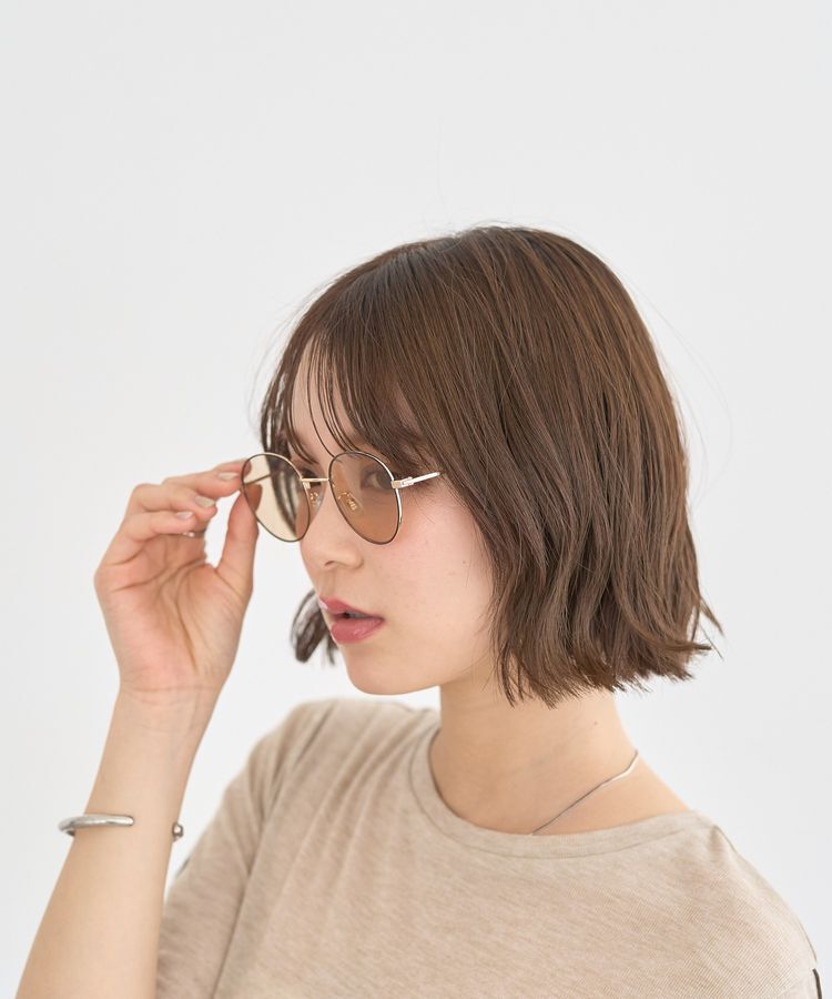 earth music&ecology「【UVカット】メタルボストングラス」|その他|Brown