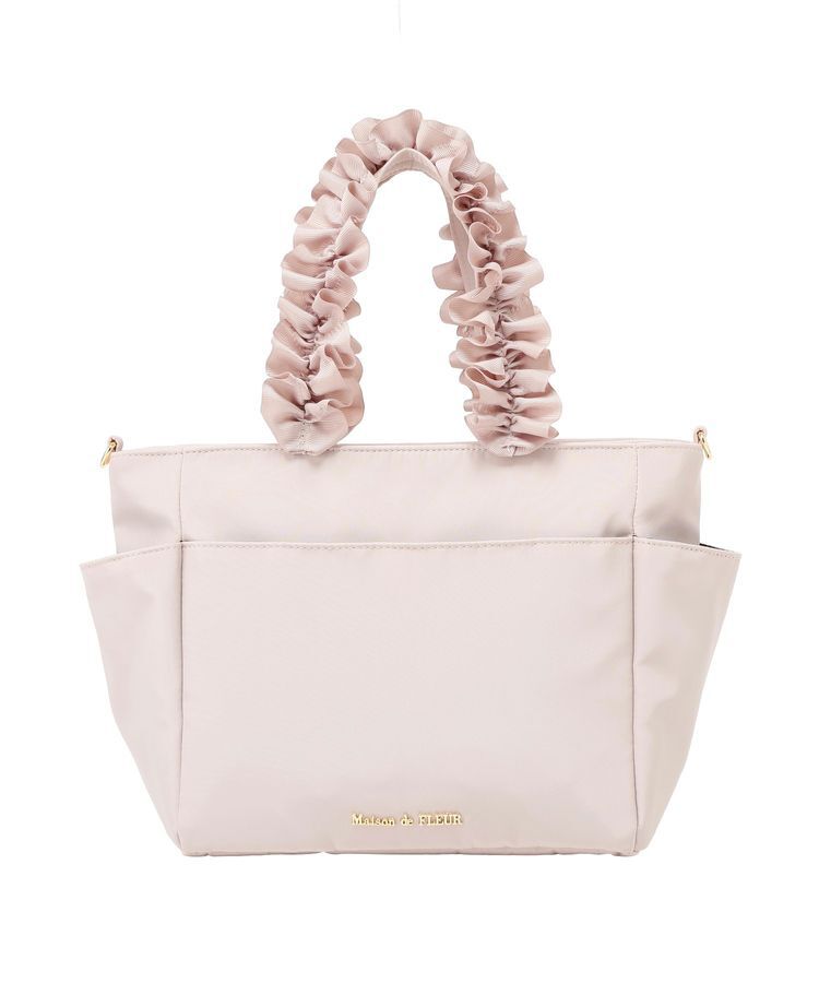 Maison de FLEUR「撥水加工フリルハンドル2Wayトートバッグ」|トートバッグ|