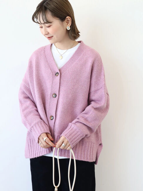  「カラーMIXニットカーディガン」|カーディガン|