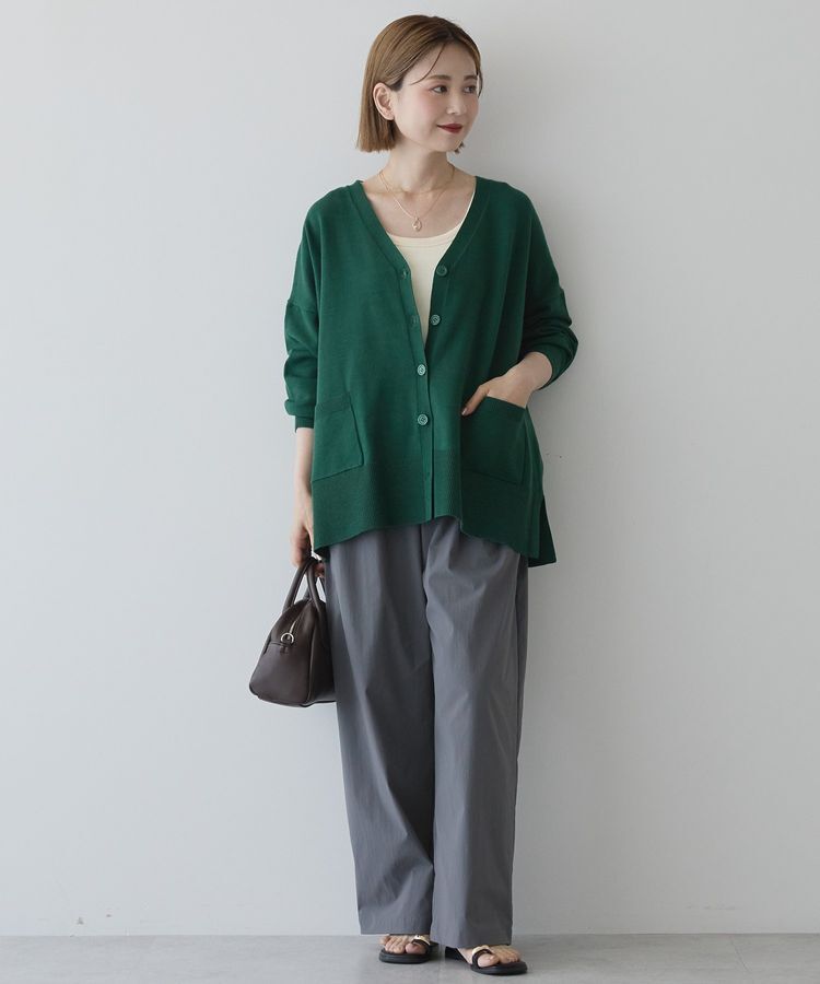 AMERICAN HOLIC「バイパチVネックルーズカーディガン＜静電気軽減＞」|カーディガン|