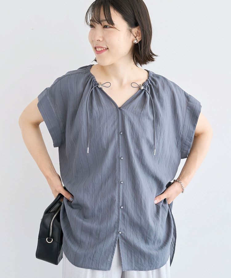 Green Parks「ドロストネックフレンチスリーブブラウス」|シャツ・ブラウス|