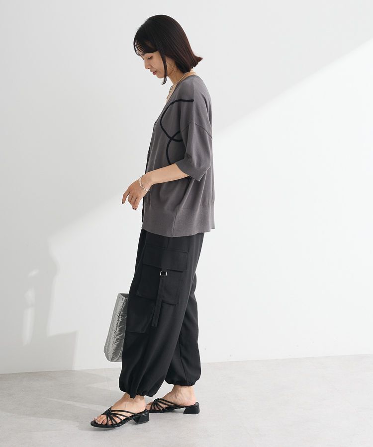 Green Parks「刺繍コードVネックカーディガン」|カーディガン|