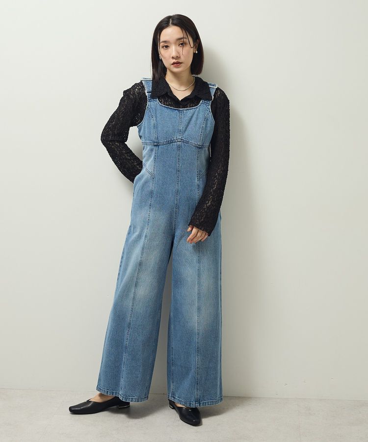 Green Parks「・SUGAR SPOON デニムコルセットオールインワン」|オールインワン|Indigo