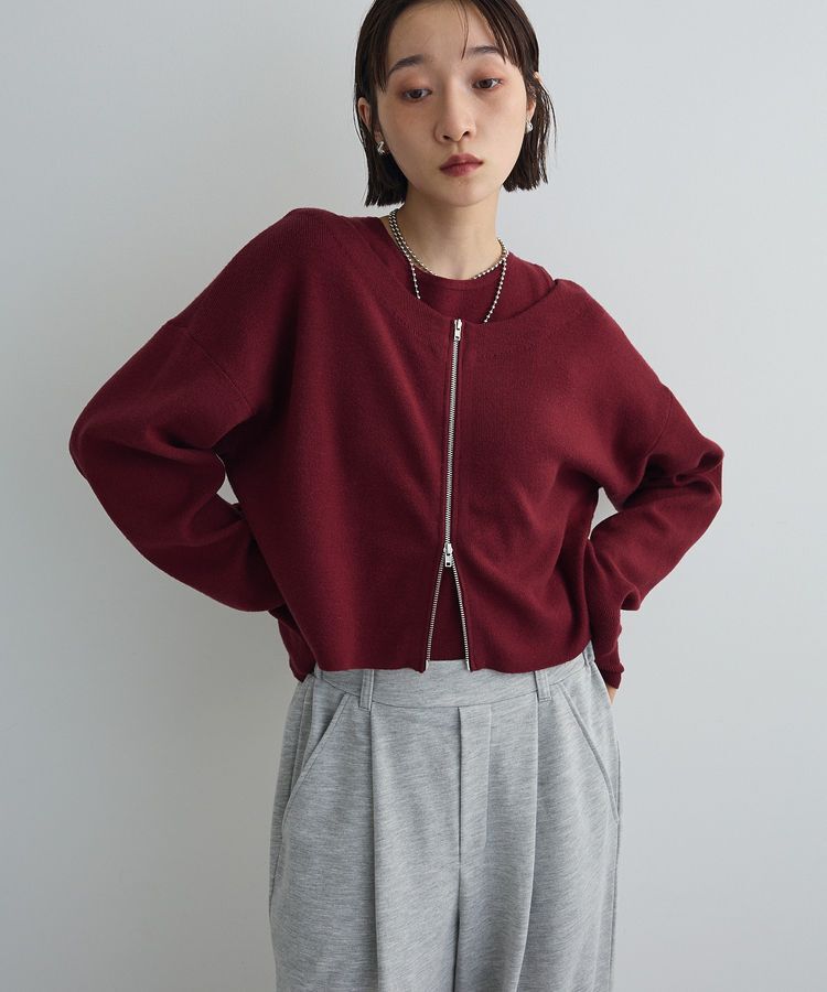 AnriettMusee「SET2点Zipニットカーディガン+アメスリタンク」|ニット・セーター|