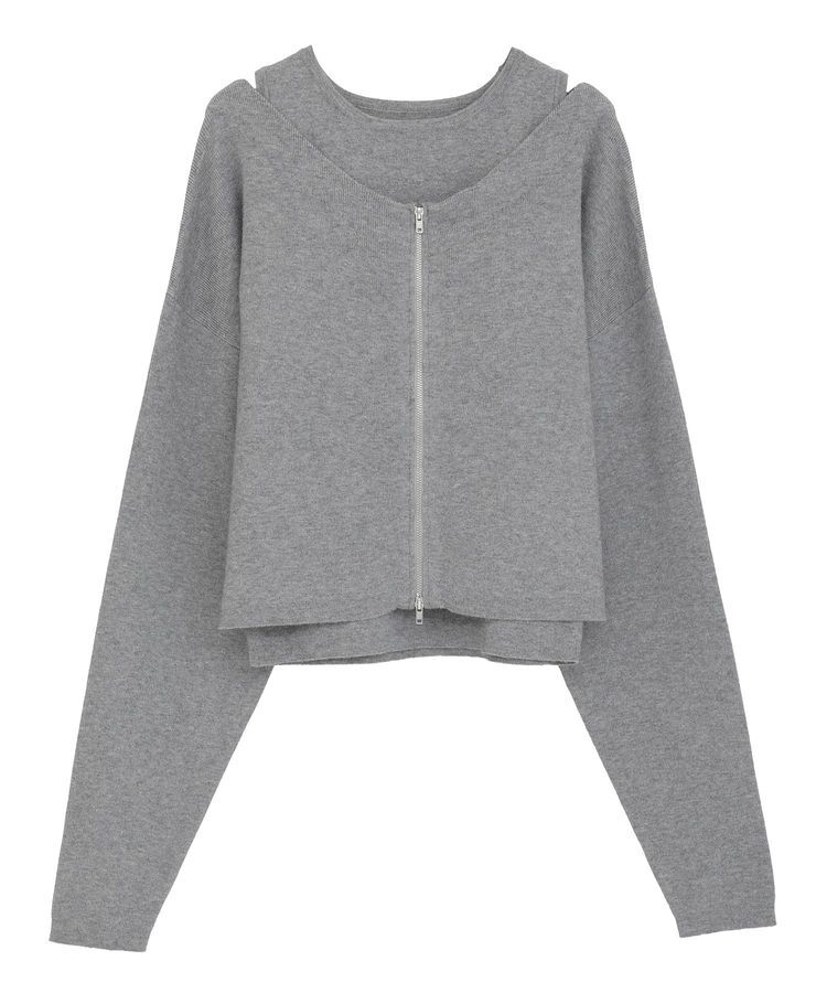 AnriettMusee「SET2点Zipニットカーディガン+アメスリタンク」|ニット・セーター|