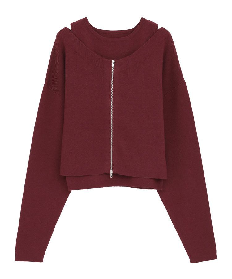 AnriettMusee「SET2点Zipニットカーディガン+アメスリタンク」|ニット・セーター|