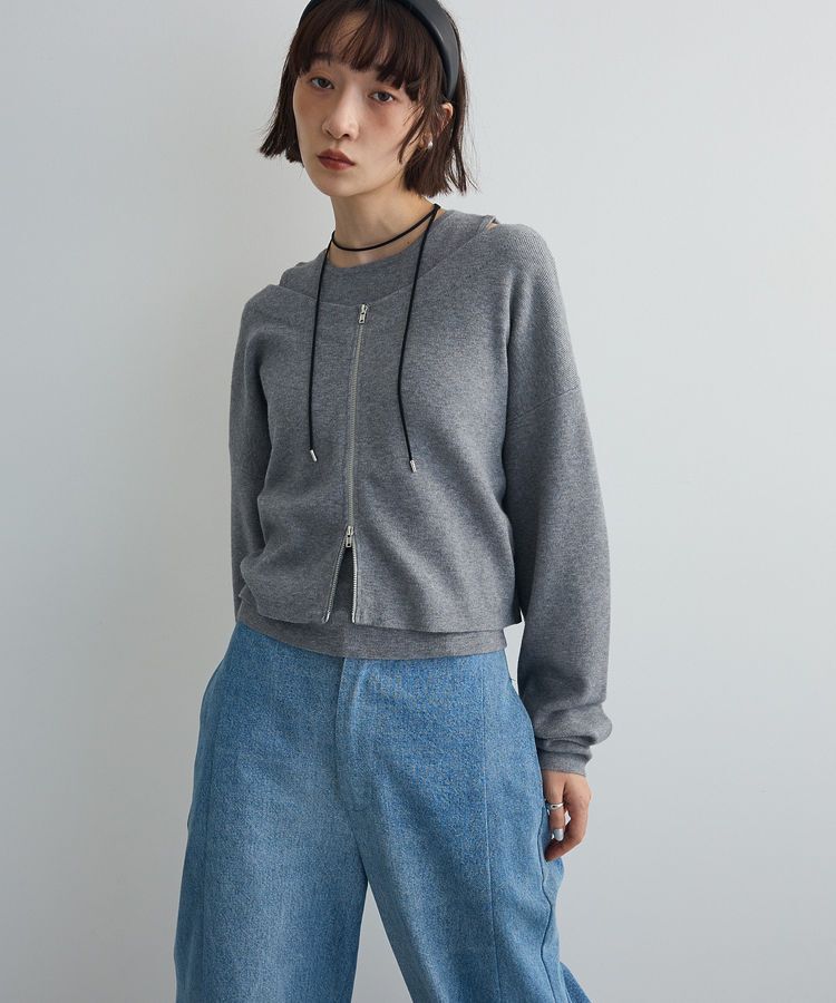 AnriettMusee「SET2点Zipニットカーディガン+アメスリタンク」|ニット・セーター|