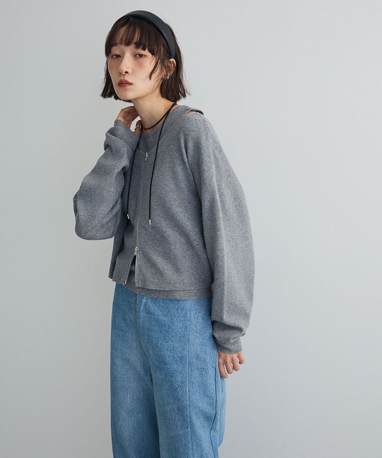 AnriettMusee「SET2点Zipニットカーディガン+アメスリタンク」|ニット・セーター|