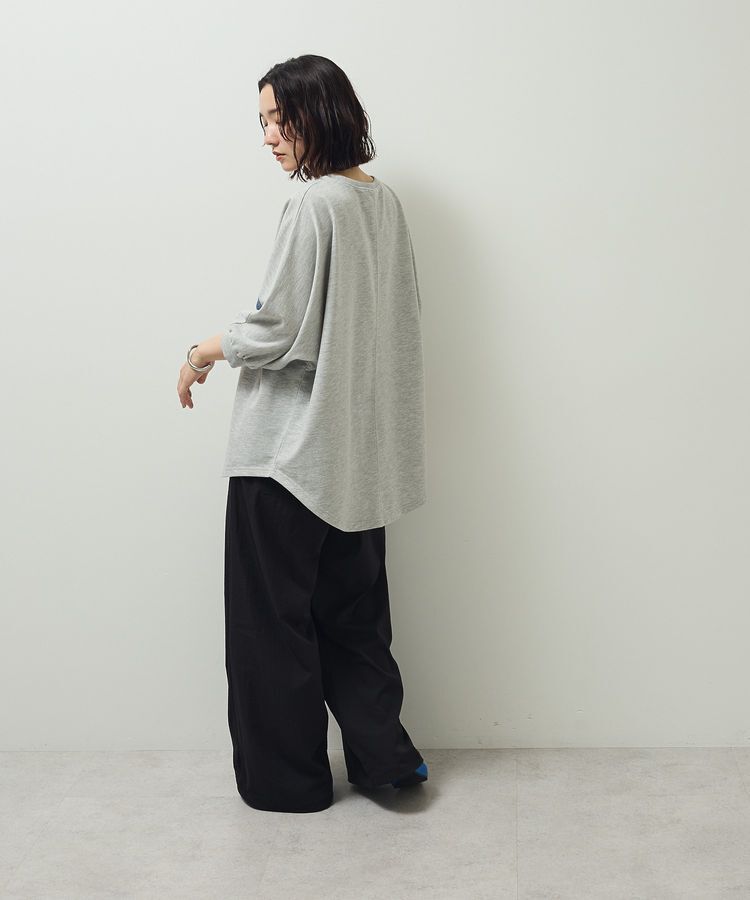 Green Parks「7分袖ミニ裏毛ドルマンロゴプルオーバー」|Tシャツ・カットソー|