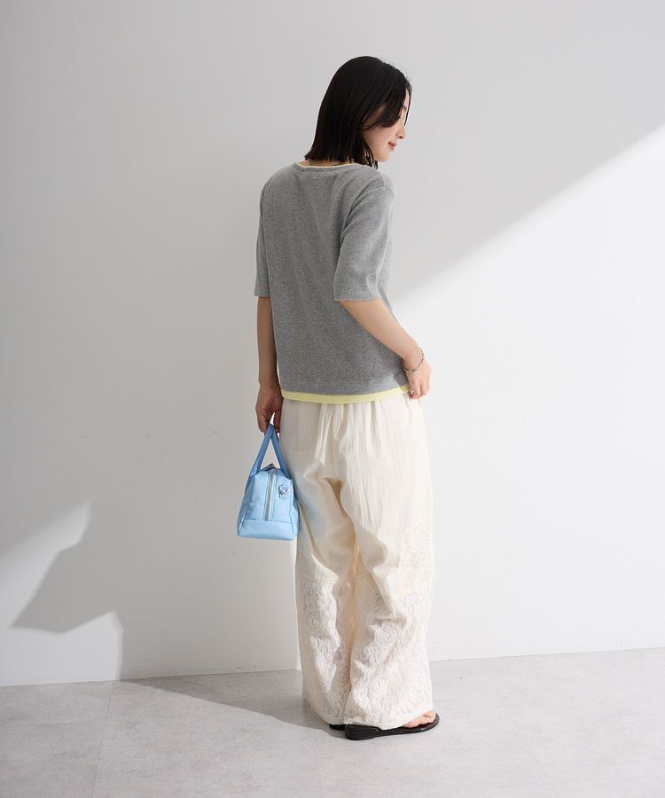 Green Parks「配色ヘンリーネック半袖プルオーバー」|Tシャツ・カットソー|