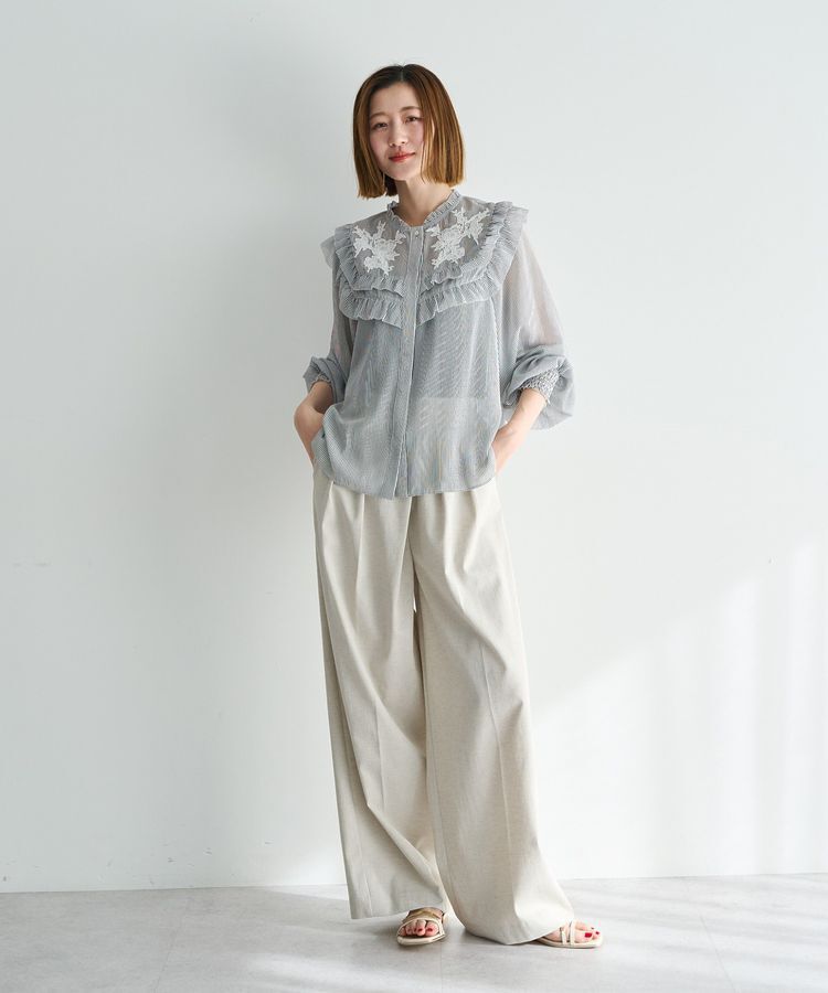 YECCA VECCA「ラッフルレースブラウス」|シャツ・ブラウス|