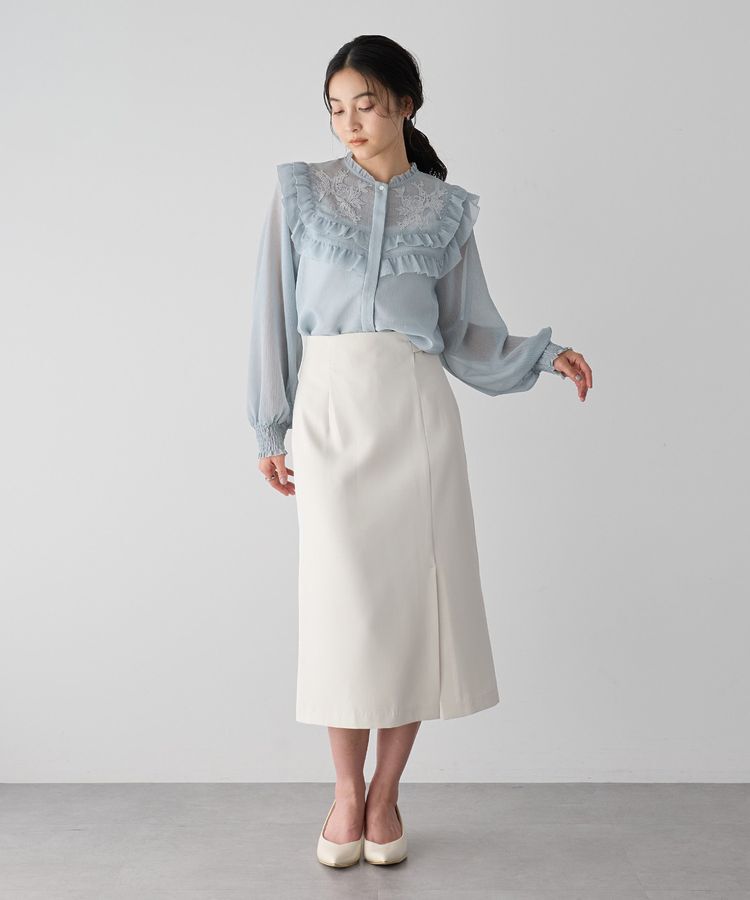 YECCA VECCA「ラッフルレースブラウス」|シャツ・ブラウス|