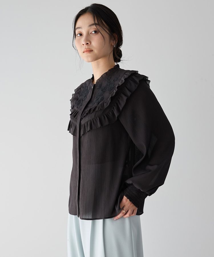 YECCA VECCA「ラッフルレースブラウス」|シャツ・ブラウス|