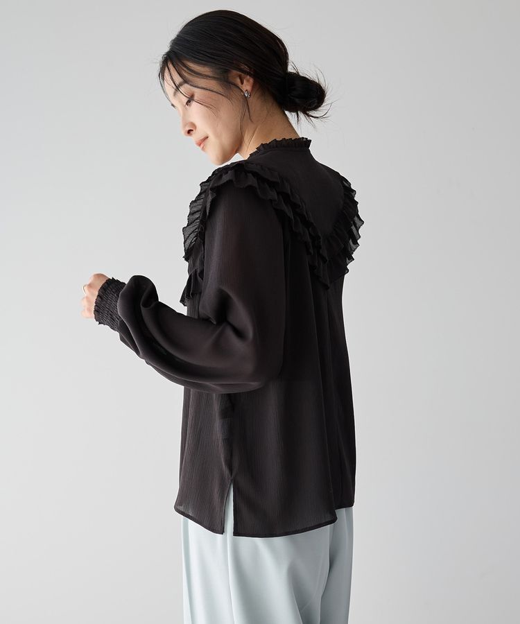 YECCA VECCA「ラッフルレースブラウス」|シャツ・ブラウス|