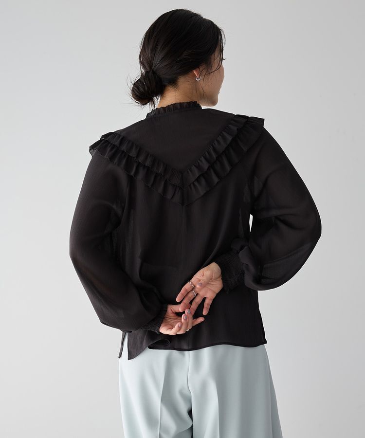 YECCA VECCA「ラッフルレースブラウス」|シャツ・ブラウス|
