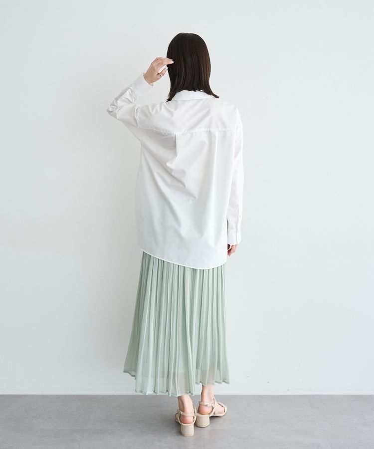 YECCA VECCA「レースヘムロングシャツ」|シャツ・ブラウス|