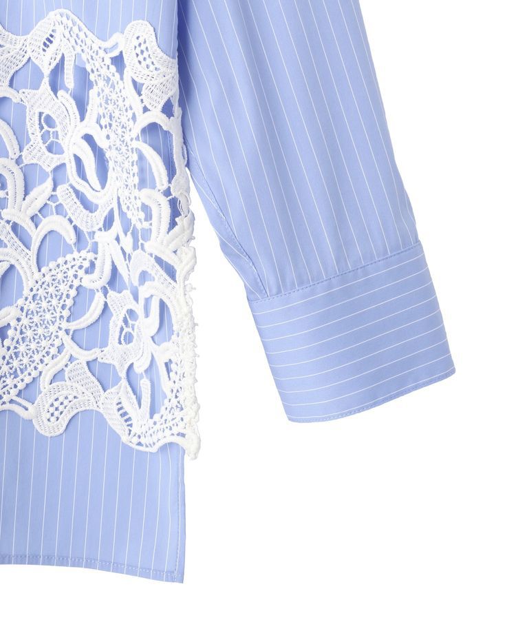 YECCA VECCA「レースヘムロングシャツ」|シャツ・ブラウス|