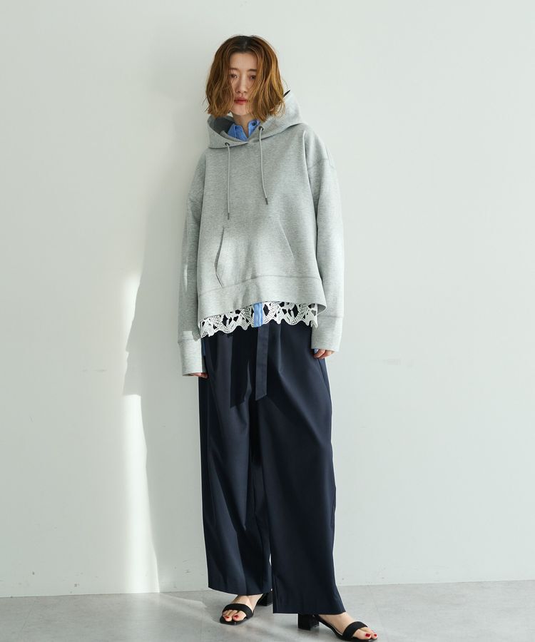 YECCA VECCA「レースヘムロングシャツ」|シャツ・ブラウス|