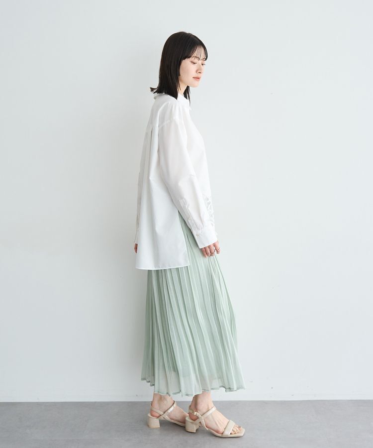 YECCA VECCA「レースヘムロングシャツ」|シャツ・ブラウス|