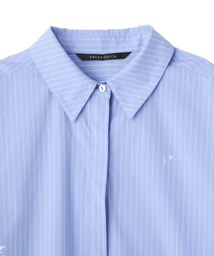 YECCA VECCA「レースヘムロングシャツ」|シャツ・ブラウス|