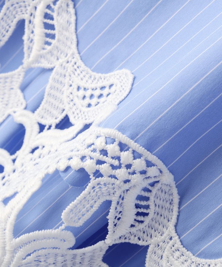 YECCA VECCA「レースヘムロングシャツ」|シャツ・ブラウス|