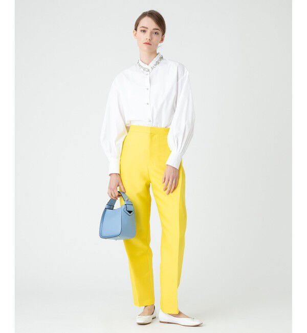 LOULOU WILLOUGHBY「【LOULOU WILLOUGHBY】シルクウールタックパンツ」|チノ|