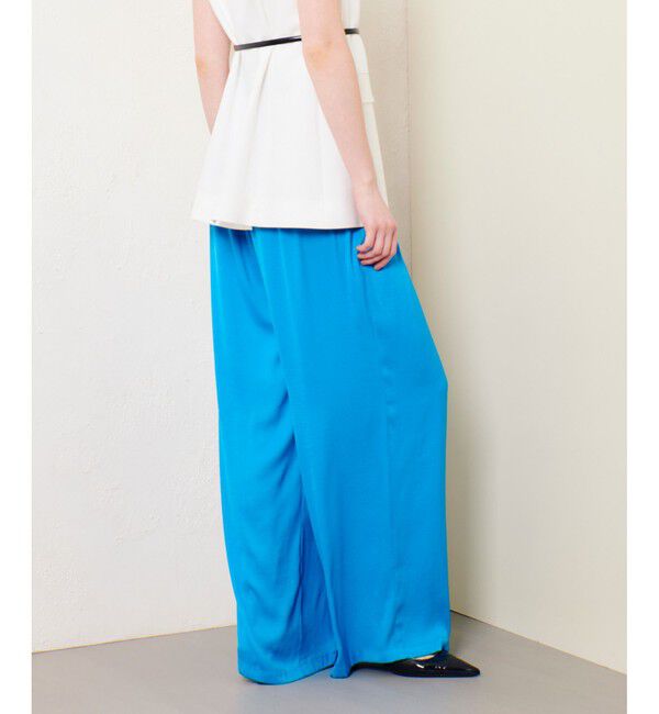 allureville「クレールサテンイージーパンツ」|チノ|