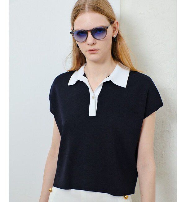 allureville「◇ サマーラガーシャツ」|ニット・セーター|ネイビー